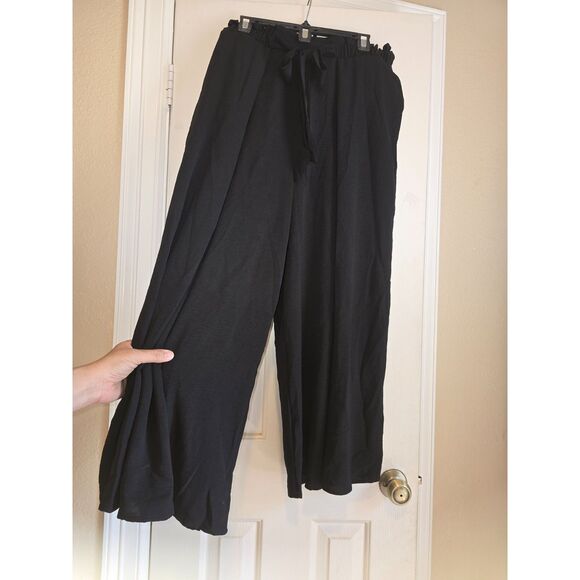 NWT Simplee Plus Elegant Split Leg Belted Flowy Wide Leg Pants Size 1XL - Picture 12 of 13